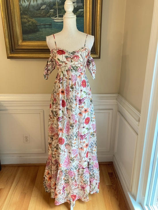 LULU’S Panarea Botanical Floral Maxi Dress NWT - Picture 12 of 15